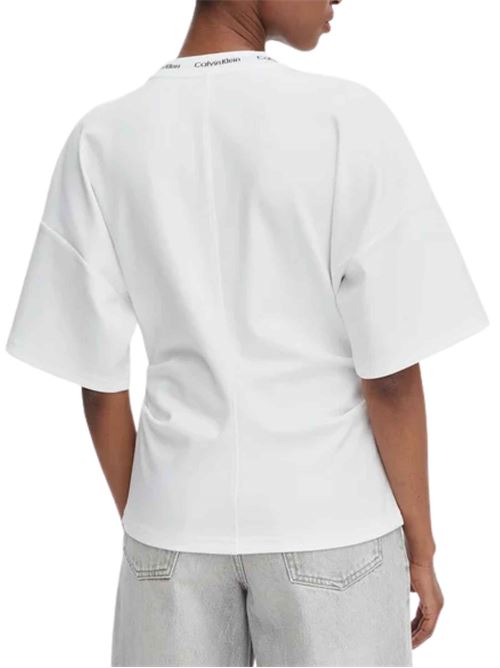 T-shirt strutturata con drappeggio Calvin Klein Jeans | LV047G235GYAF